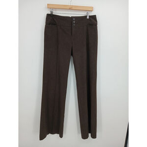Nanette Lepore Womens Brown Polyester Blend Dress Pants Size 6 Inseam 34" Tall
